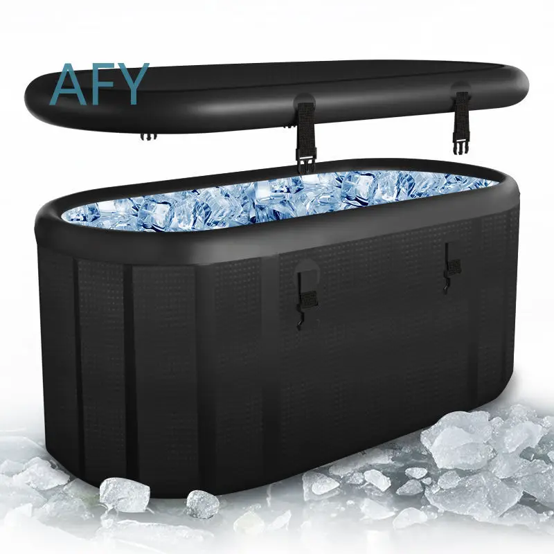 Portable Outdoor Folding Ice Bath Oval Inflatable Cold Therapy Tub for Recovery for Athletes for Fitness for Post Workout for