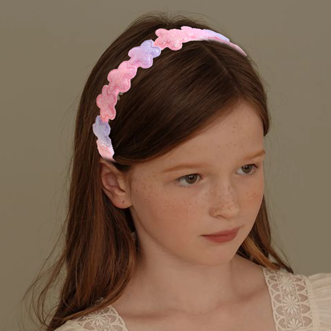 Girls Headbands Glitter Kids Headbands Floral/Heart/Star Headbands Sweet Hairband For Toddler/Girls/Teens