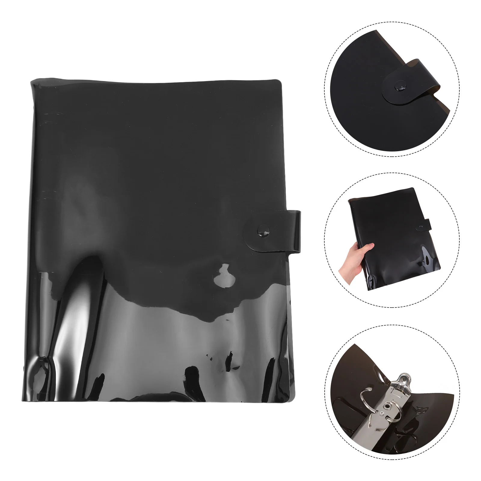 

A4 4-Hole Pvc Loose Leaf Binder Snap Closure Soft Cover Refillable Notebook Protector Flexible Page Management For Classroom