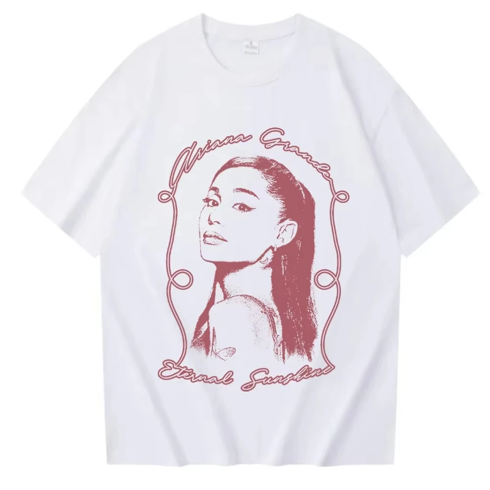 Ariana Grande Eternal Sunshine Printed T-shirt Men and Women Casual Fashionable Street Fashion Breathable Y2K Short Sleeved Tees