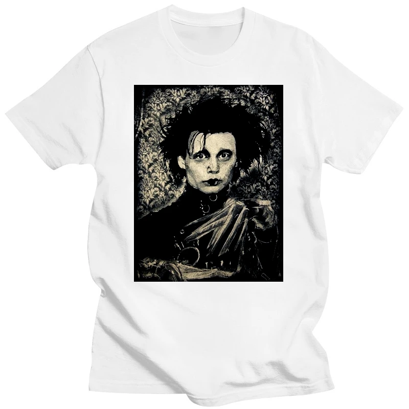 EDWARD SCISSORHANDS T-Shirt Tim Burton Johnny Depp Goth Punk Film New Cool Tee Shirt