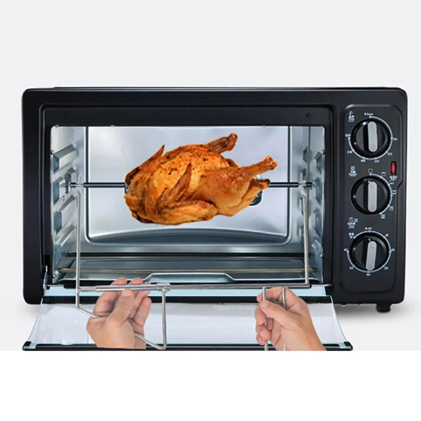 Rotating Roast Chicken Fork Stainless Steel Durable Multifunctional Sturdy Rotating Roast Chicken Fork Stainless Steel Durable Multifunctional Sturdy