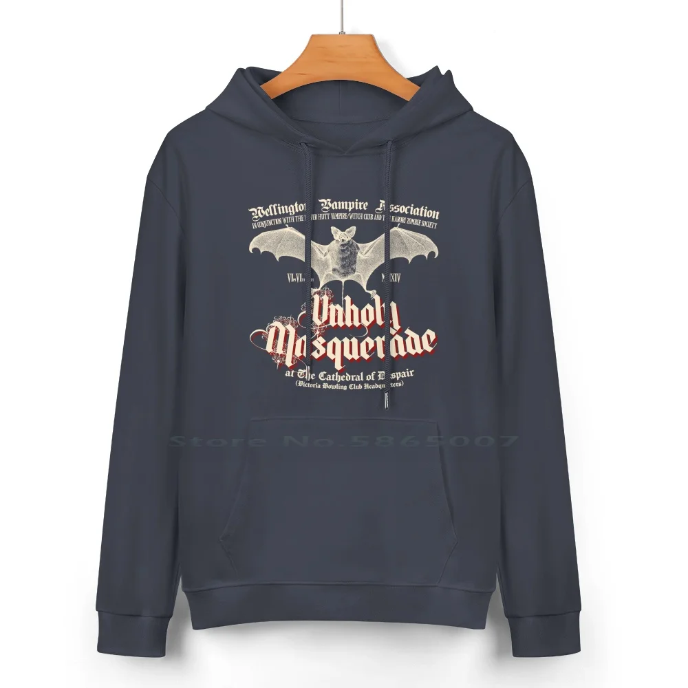 Unholy Masquerade Pure Cotton Hoodie Sweater 24 Colors What We Do In The Shadows 100% Cotton Hooded Sweatshirt For Women Men