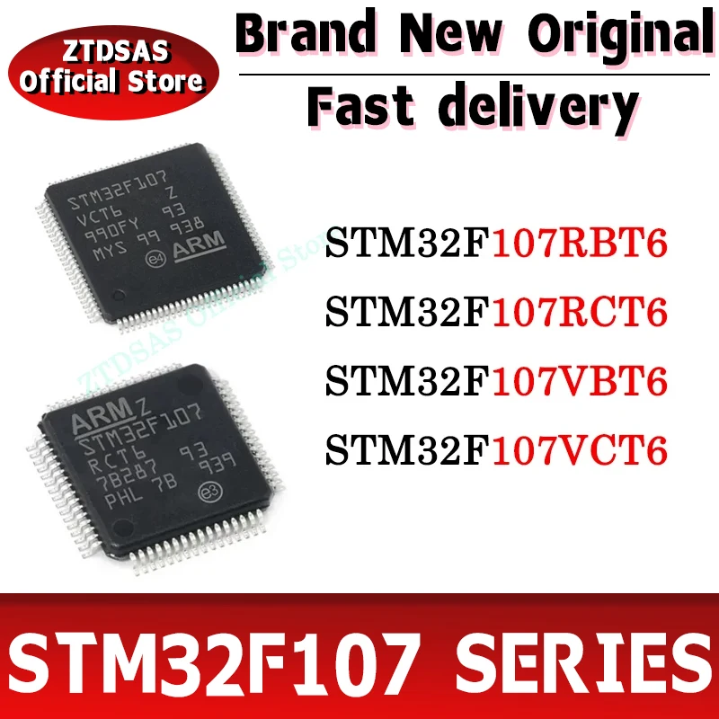 STM32F107RBT6 STM32F107RCT6 STM32F107VBT6 STM32F107VCT6 STM32F107 STM32F STM32 STM IC MCU Chip Microcontroller LQFP