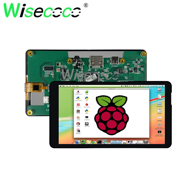 Raspberry Pi-pantalla táctil de 5,5 pulgadas, Monitor de 1920x1080 IPS, Android, Linux, TV Box, todo en uno