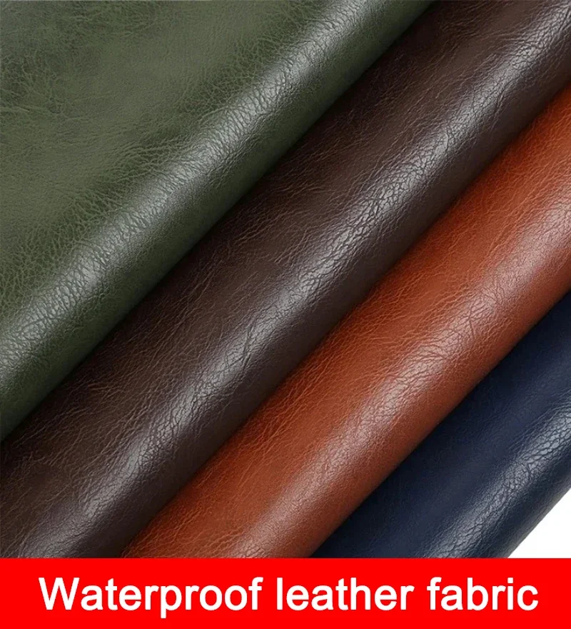 Faux PU Leather Fabric By Meter Retro for Bag Sofa Car Furniture Chair Repair Soft Waterproof Ecoleather Upholstery Fabrics