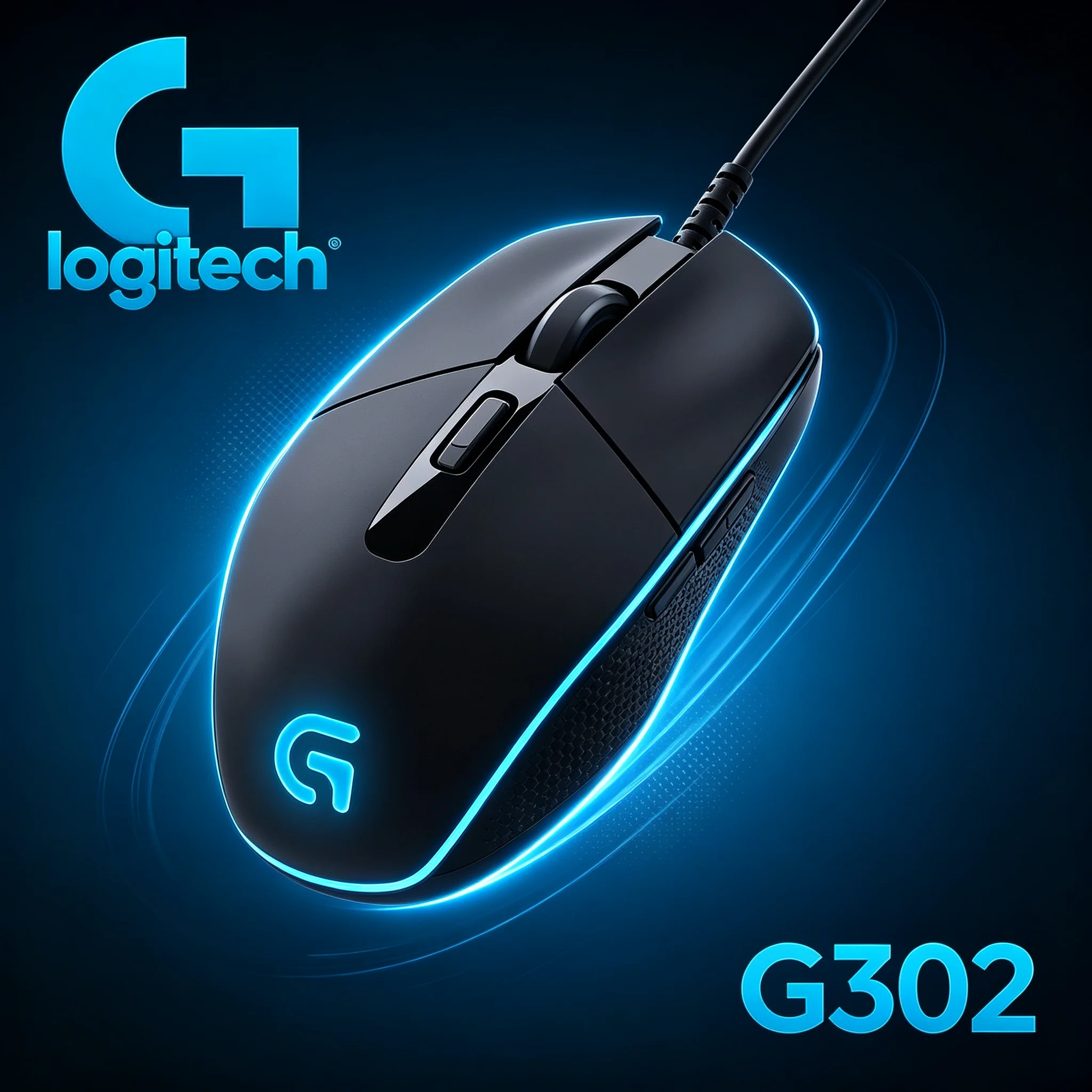 USB Wired Logitech G302 Gaming Mouse 1000Hz Polling Rate Spring Button Tension System Ergonomic Mice For Desktop Notebook Game P