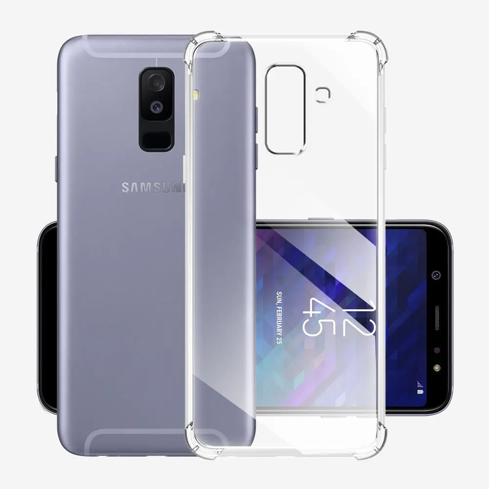 Противоударный чехол для Samsung A6 Plus 2018, мягкий силиконовый чехол для телефона Samsung Galaxy A6 + A6Plus, искусственная кожа, защитный чехол