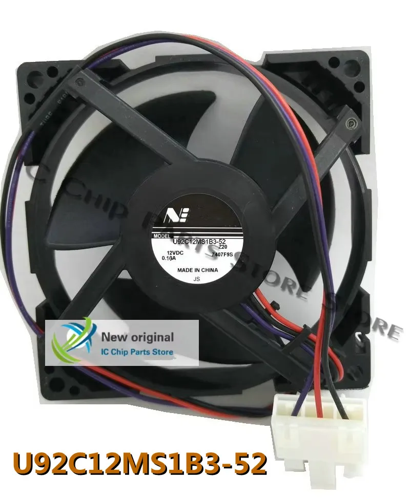 Refrigerated cooling fan New Original for nidec 9CM U92C12MS1B3-52 12V 0.16A waterproof cooler