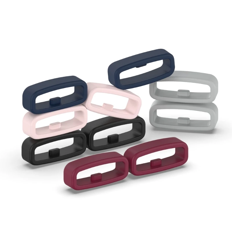 10pcs Watch Belt Fastener Ring 18mm / 20mm / 22mm Wristband Keeper Replacement Smartwatch Strap Retainer Holder