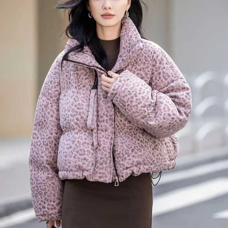 سترة نسائية قصيرة مع ياقة واقفة 2025 شتاء وصول جديد أنيق ومتعدد الاستخدامات سميك للدفء الإضافي #3