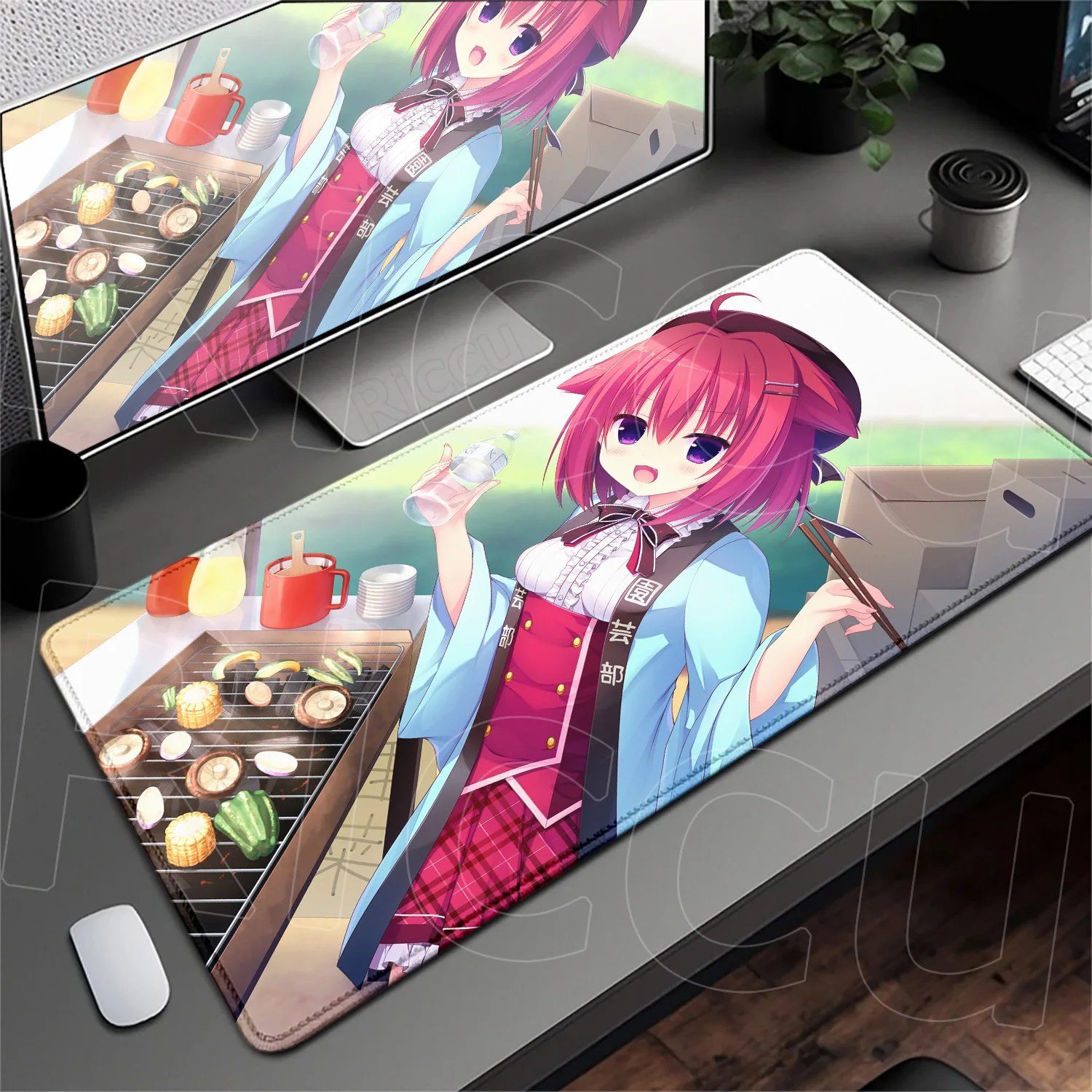 Kawaii Cute Girl Non-Slip mouse pad 900x400mm Large Mouse Pad XXL desk organizers and trays desk accessories Computer Mouse Peds