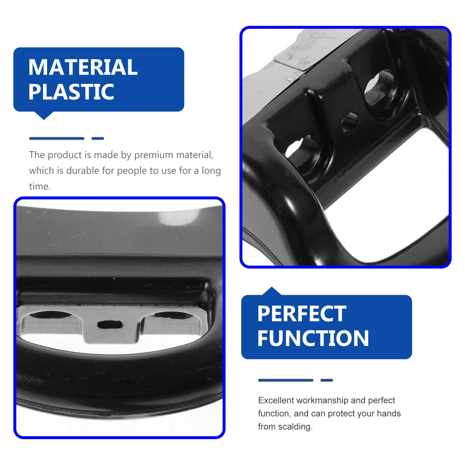 

4Pcs Soup Pot Handle Detachable Premium Heat Resistant Pan Grip Replacement for Kitchen Hotel Restaurant Use Pot Side Ear