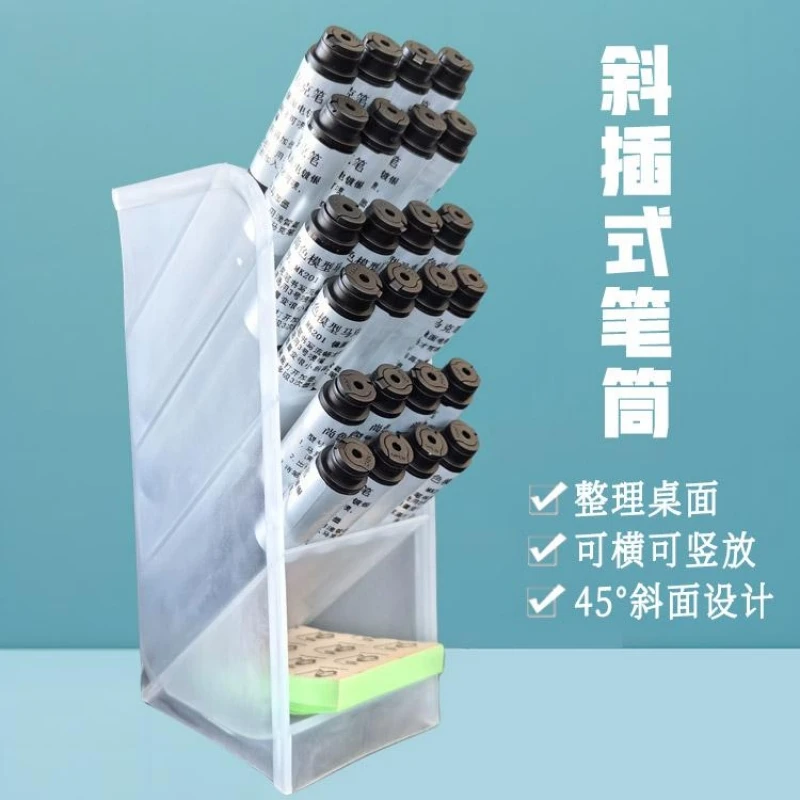

Pen Holder Oblique Insertion Type Mark Pen Storage Box Pen Holder Display Desktop Support Display Multi-layer Storage Model