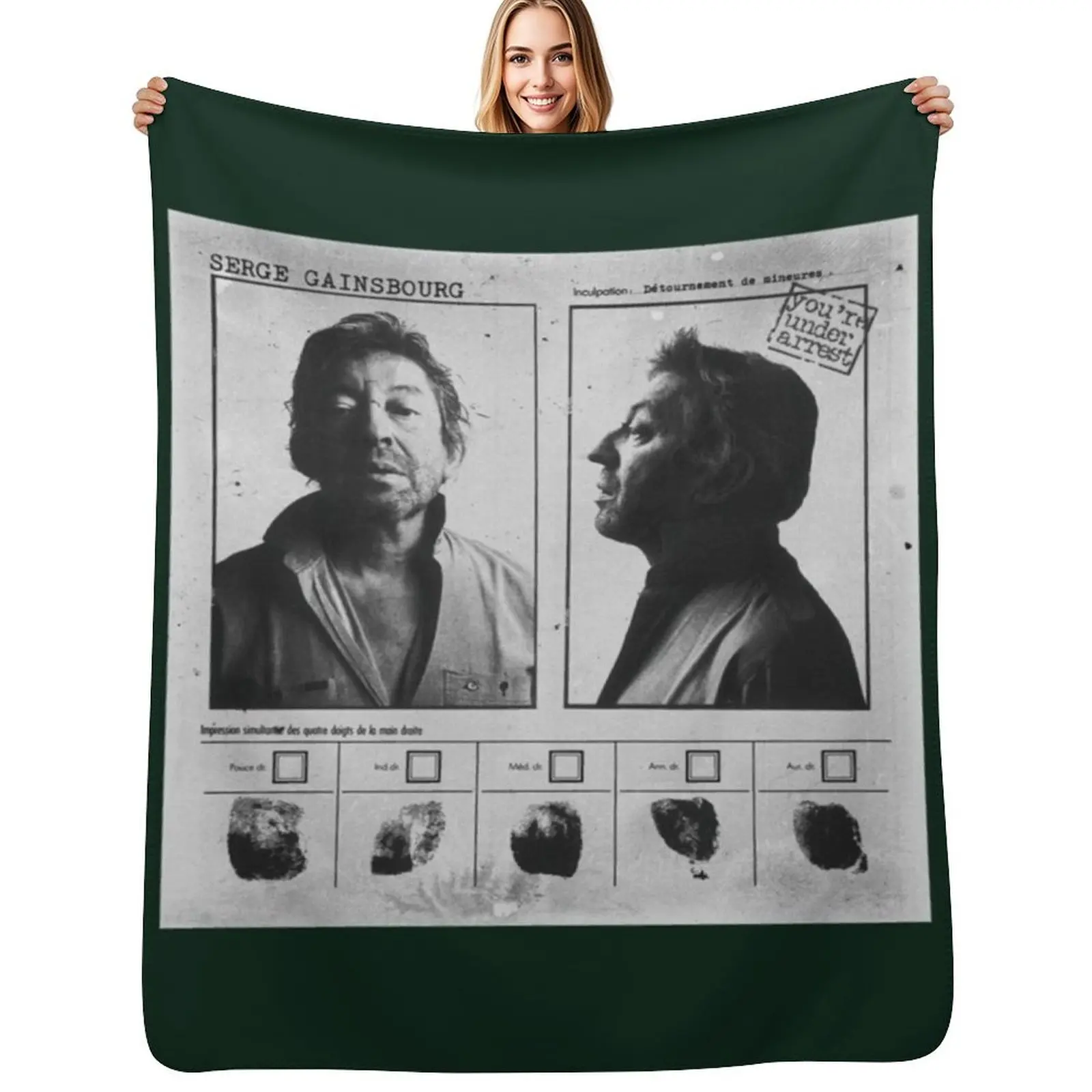 

of of Album Serge Gainsbourg 1974 essentiel Throw Blanket Fashion Sofas christmas gifts Luxury Brand bed plaid Blankets