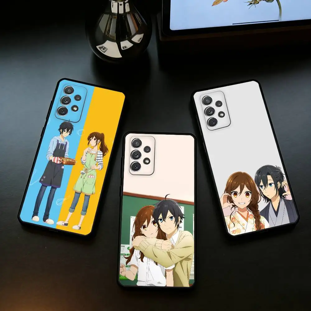 Horimiya Hori And Miyamur Phone Case For Samsung Galaxy A73,A72,A71,A70,A53,A52,A51,Soft Silicone Black Cover