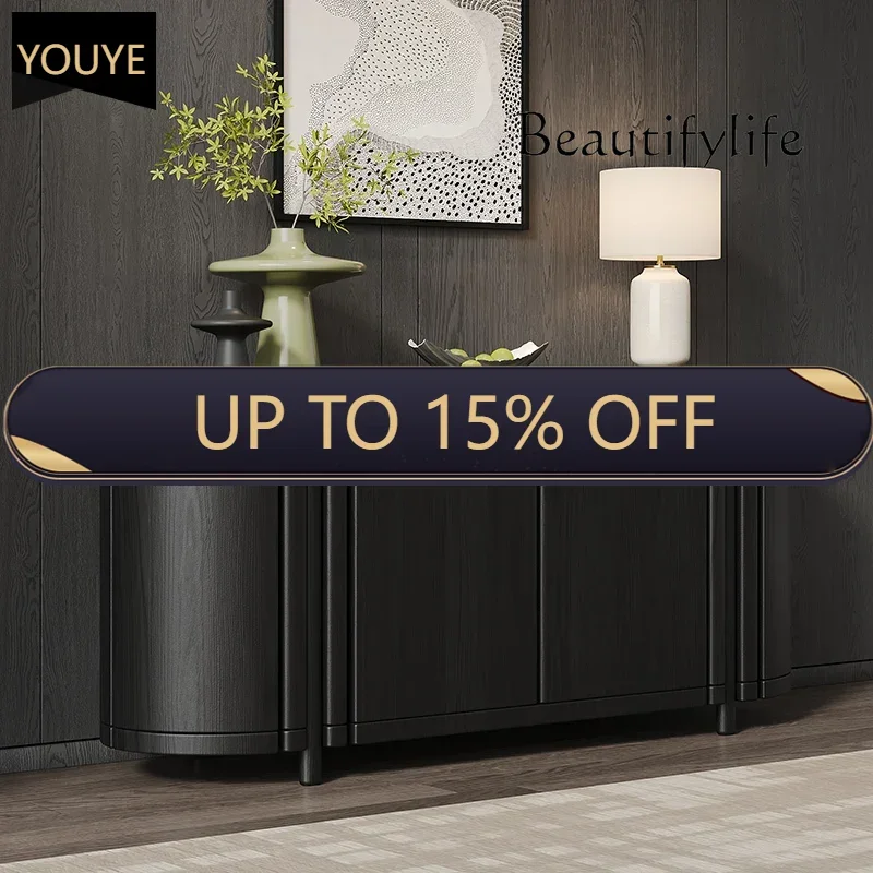 

A Italian Porch Cabinet, Living Room Wall Decoration Locker, Modern Home High-end Solid Wood Storage Side Cabinet