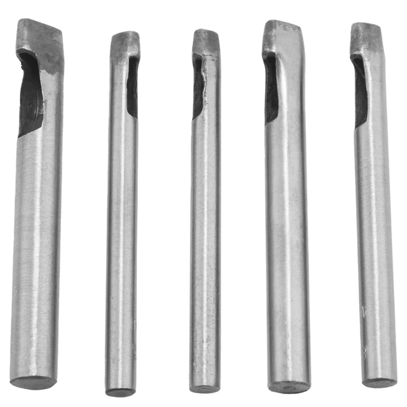 مجموعة ثقب اللكمات مكونة من 5 قطع، مجموعة ثقب مجوفة من الجلد على شكل بيضاوي