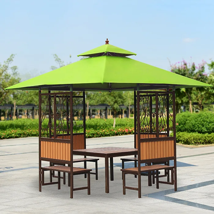 Outdoor courtyard flower and bird pavilion outdoor garden four-corner cloth roof leisure rainproof