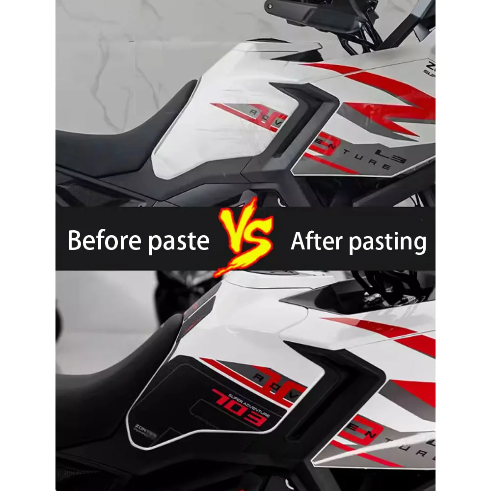 For ZONTES 703F 703 F Sticker Decal Motorcycle Body Scratch Proof Decoration Stickers Fuel Tank Protection Decals