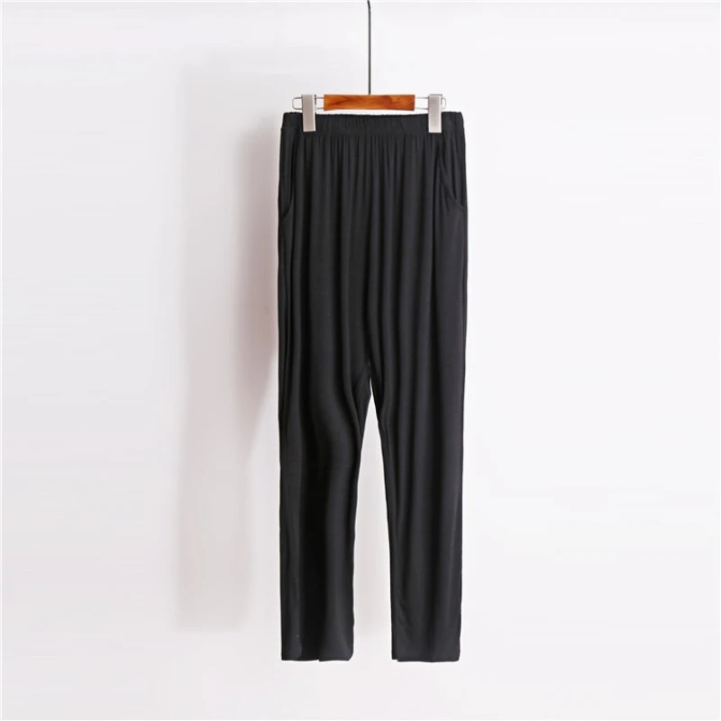 سراويل نسائية قطنية مشروط كبيرة جدًا وفضفاضة ومريحة للنوم، سراويل منزلية غير رسمية لربيع الخريف، سراويل بيجامة للفتيات #4