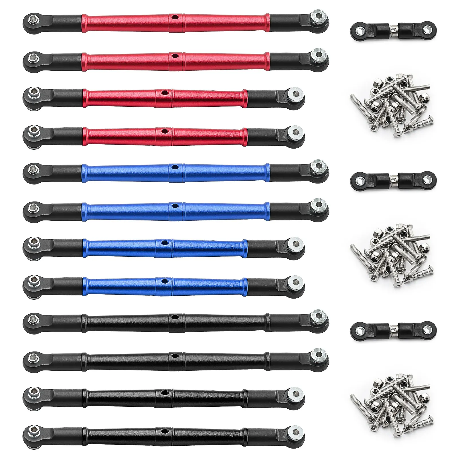 Aluminum Alloy Front and Rear Steering Linkage Set for ARRMA 1/8 KRATON OUTCAST 6S, Steering Linkage Upgrades Part #AR330230