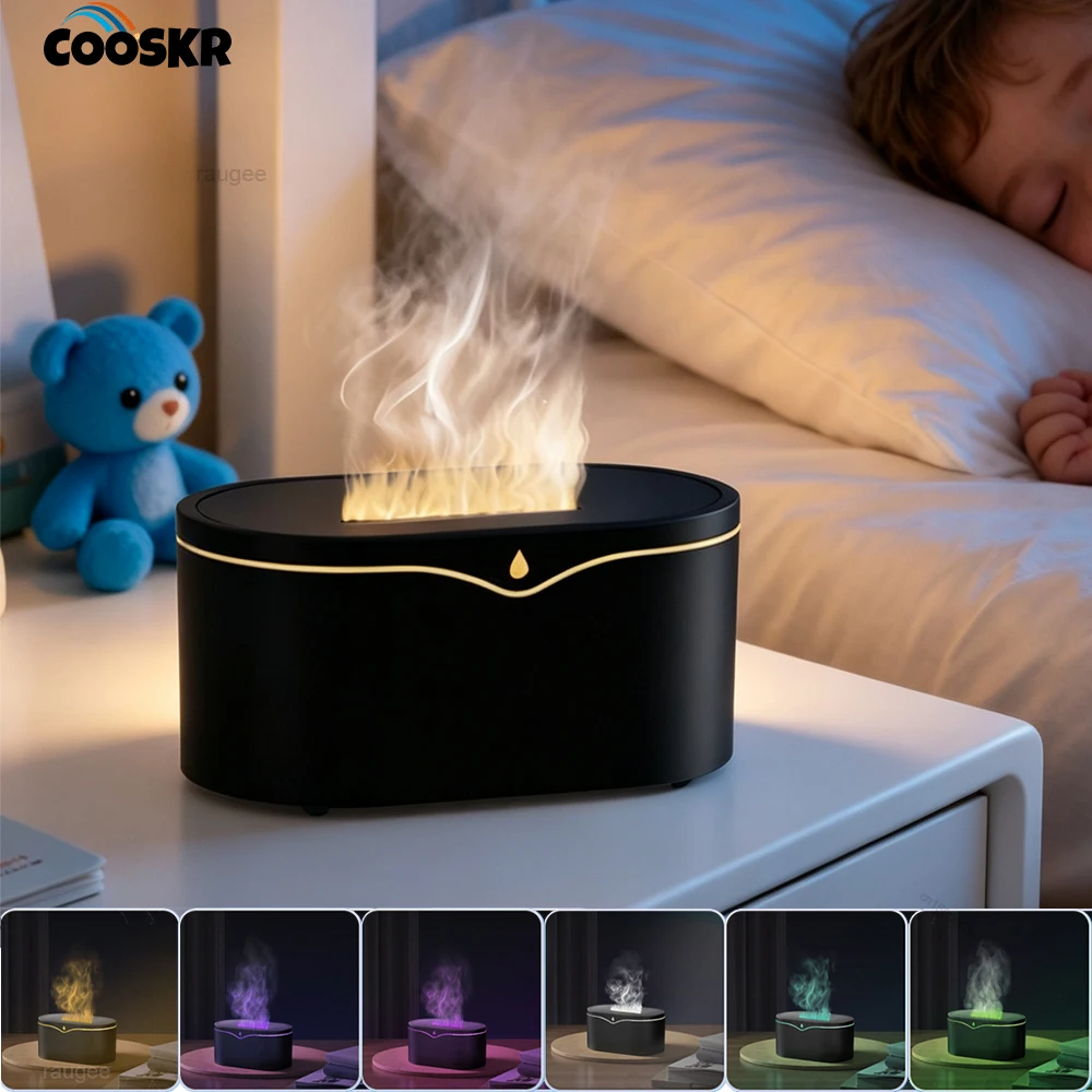 Mini Air Humidifier Aroma Essential Oil Diffuser Auto Cool Mist Maker Small Desk Fragrance Diffuser Humidifier with Night Light