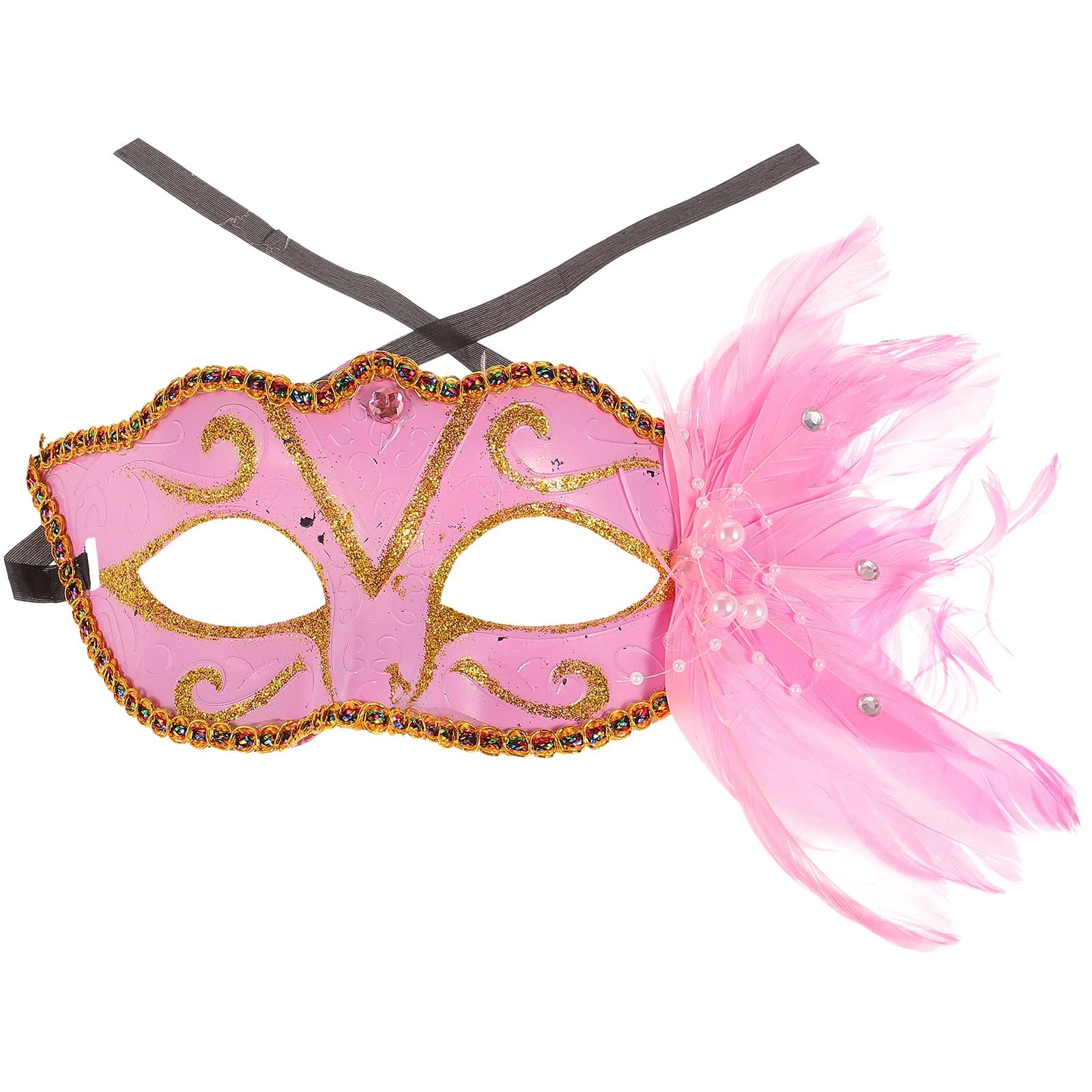 

For Party Masquerade Princess Costume Face Colorful Half Face Mask Comfortable Fit Most Sizes Stand Out Costume