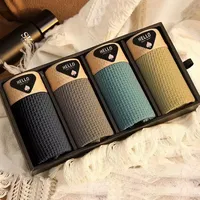 4pcs Men's Boxer Shorts Ice Silk Underwear Underpants Cool Breathable Sexy Slim Panties Mesh Lingerie