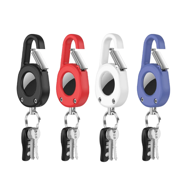 

Holder Case for AirTag Anti-Lost Protective Cover with Keychain Carabiner Outdoor GPS Tracker Secure Holder for Keys Backpack