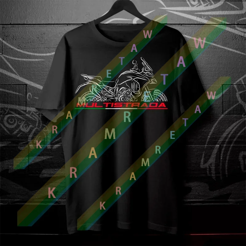 

2025 Man T Shirt Casual Multistrada V4 V4S Motorcycle T shirt Graphic Summer Short Sleeves 100% Cotton S-3XL