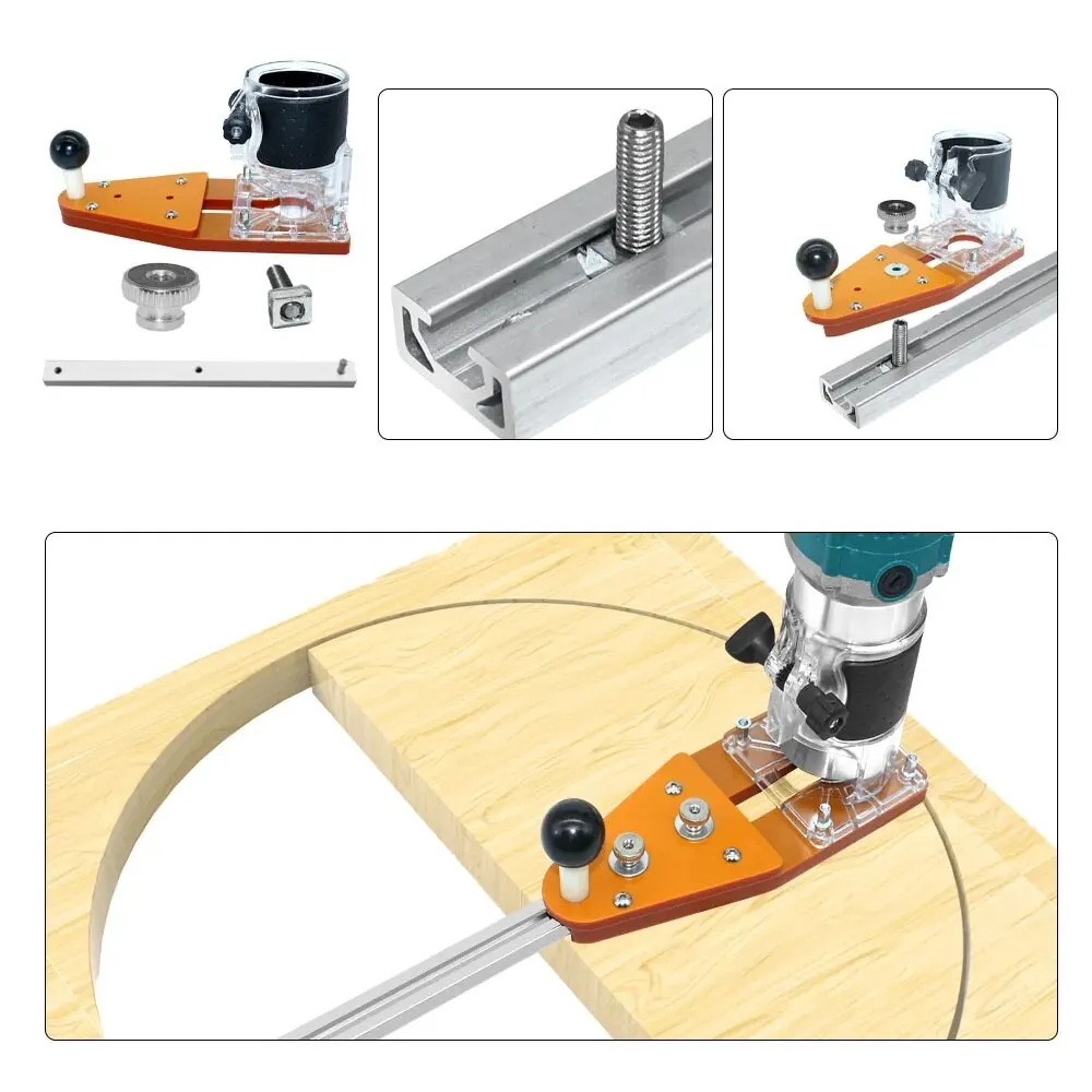 Circle Cutting Jig for Makita Electric Hand Trimmer Wood Router Milling Circle Slotting Trimming Machine Woodworking Tools