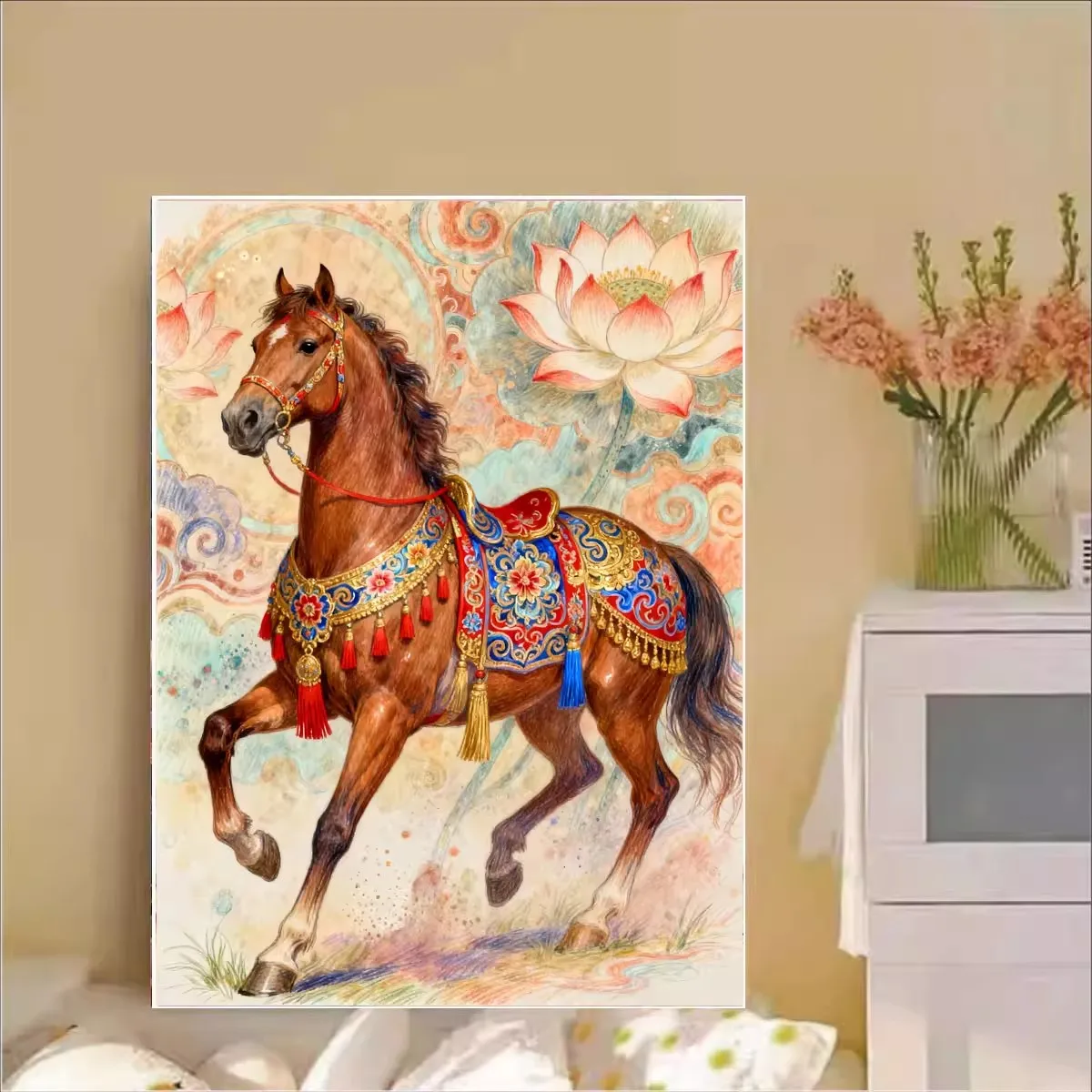 

Horse 9CT 11CT Embroidery DIY Printed Kits Cross Stitch Thread Needlework Home Decor Crafts