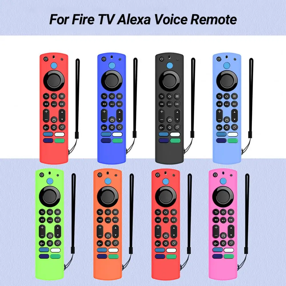 Remote Control Protective Case All-inclusive Soft Silicone TV Remote Control Cover Replacement for Frie TV Alexa Voice Remote