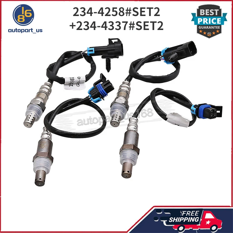 Upstream & Downstream Oxygen Sensor O2 Sensor 234-4258 234-4337 For Chevrolet Silverado 1500 GMC Sierra 1500 Hummer H2