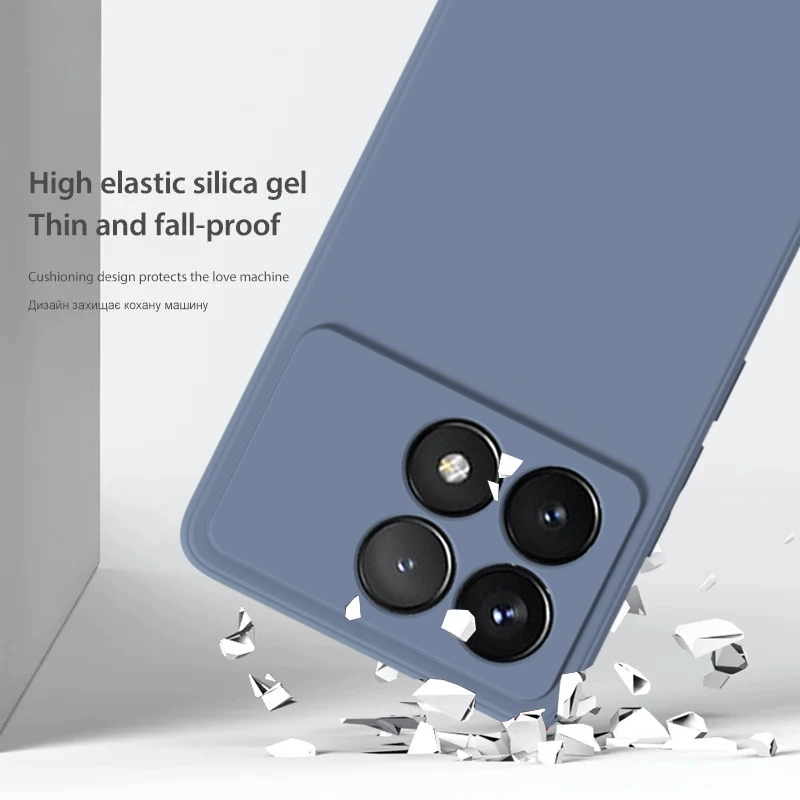 Poco X6 Pro Hülle, flüssiges Silikon, stoßfeste Handyhüllen für Xiaomi Poco X6 Pro Poco X6 Pro X6Pro Pocox6 Pro 5G, weiche TPU-Abdeckung – Detail 3