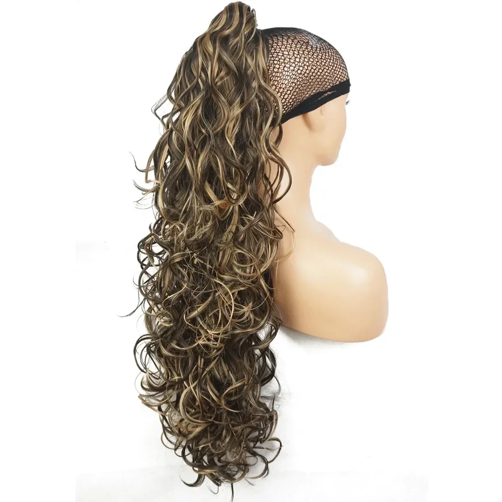 StrongBeauty Long Curly Claw Clip Ponytail Hairpiece Hair Extensions 32 inch Synthetic Heat Resistant Fiber