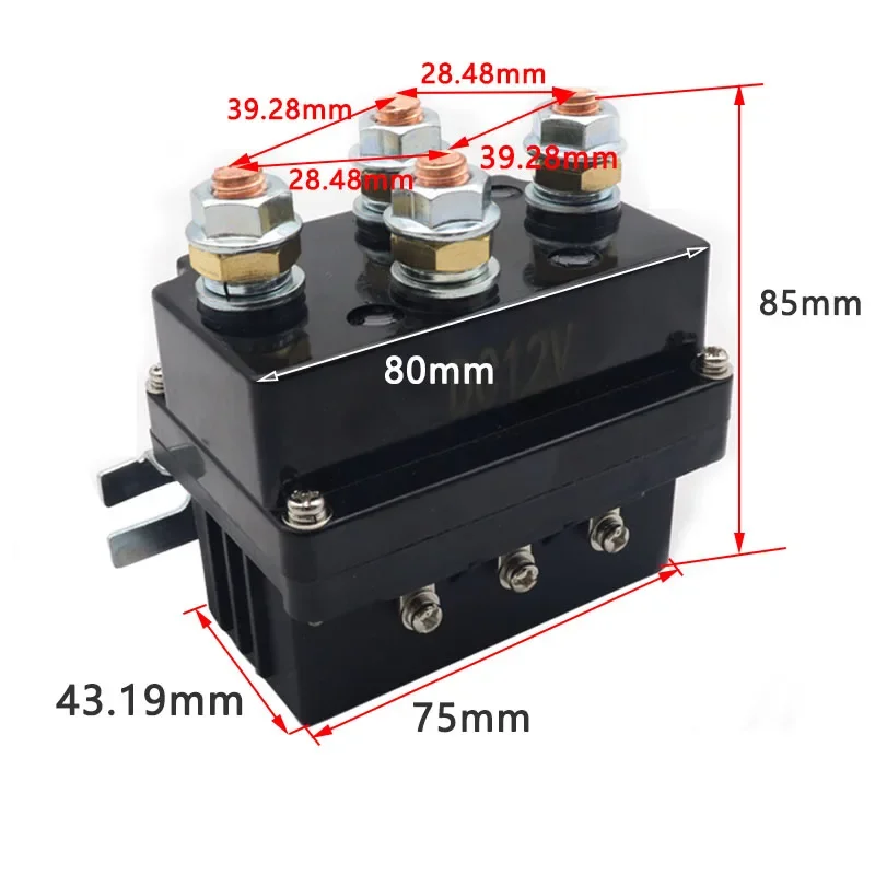 For Car Jeep Universal 12V 500A Winch Remote Contactor 12000 Pounds Winch Control Solenoid Relay Twin Wireless Remote Recovery