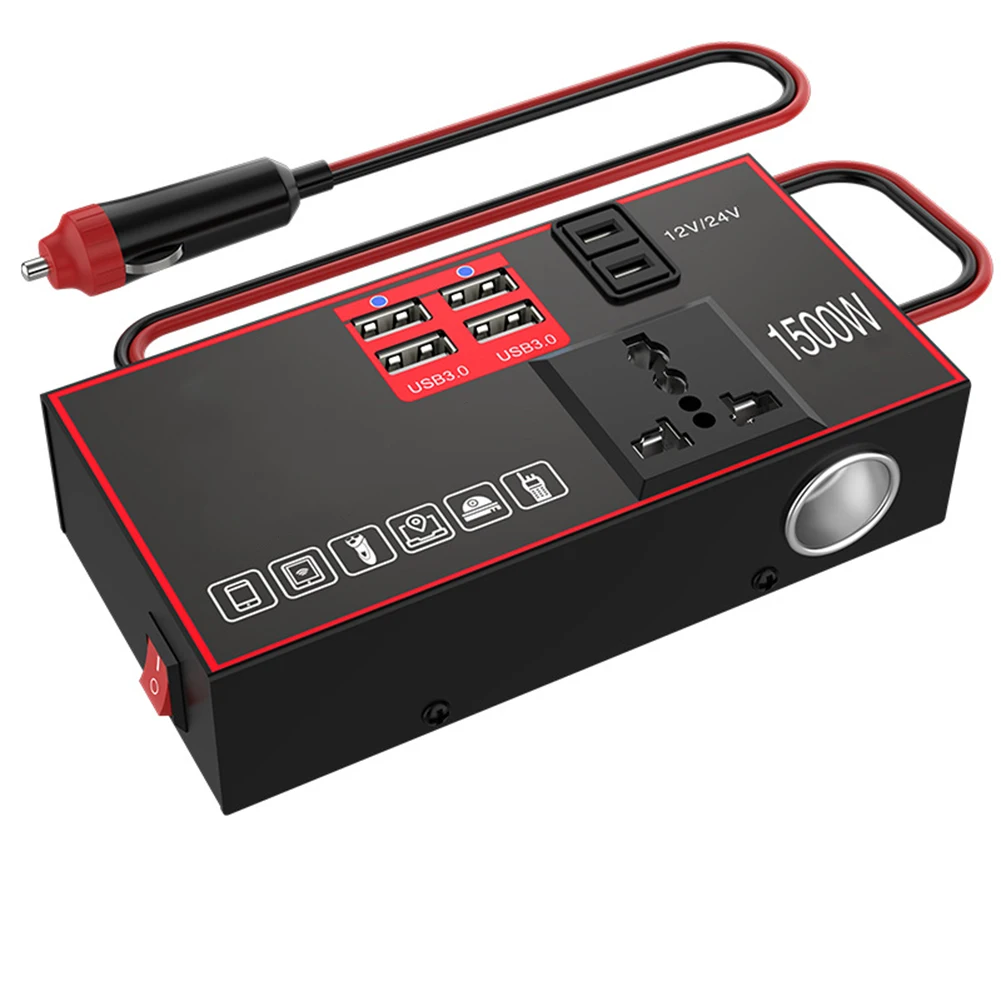 Automotive Power Inverter 1500w 1500W Car Inverter 1500w Inverter As Shown In The Picture Charge Multiple Devices