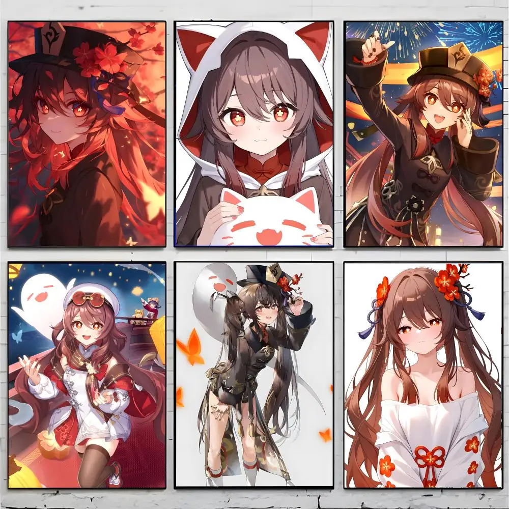 Popular Game Character Hu Tao Poster Premium Decor Art & Gift for Household Lounge Home Ornaments