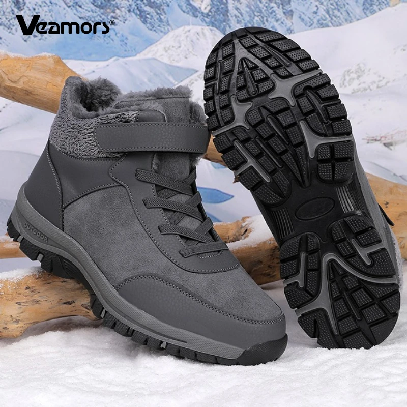 

Женские плюшевые зимние ботинки, мужские непромокаемые полусапожки, зимняя уличная походная обувь, теплая хлопковая обувь на меховой подкладке, противоскользящая