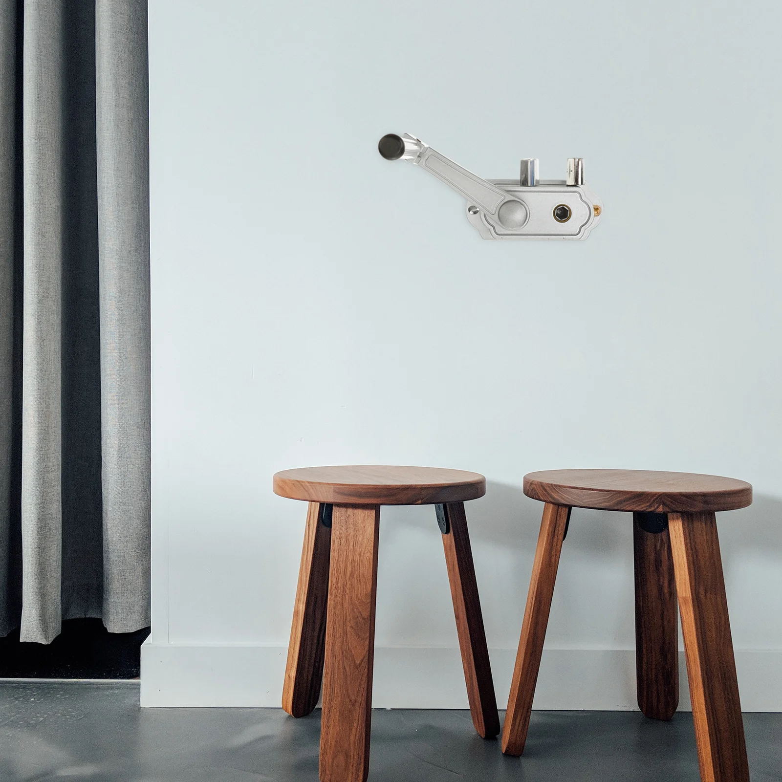 

Premium Clothing Rack Hand Shaker Heavy Duty Lift Hanger Part Portable Hand Crank for Laundry Home Shop Decor Silver