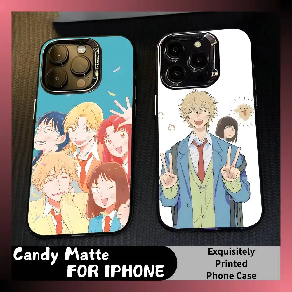 

Romance Anime S-Skip Loaftr Mitsu And Shima Phone Case For iPhone 16 17 15 14 12 13 Pro Max Black Candy Matte Shockproof Cover