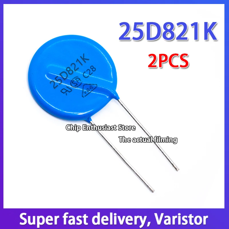 Varistor de 2 piezas, 25D471K, 25D681K, 25D561K, 25D821K, 25D431K, 25D102K, 25D911K, 25MM de diámetro, 10% DIP-2