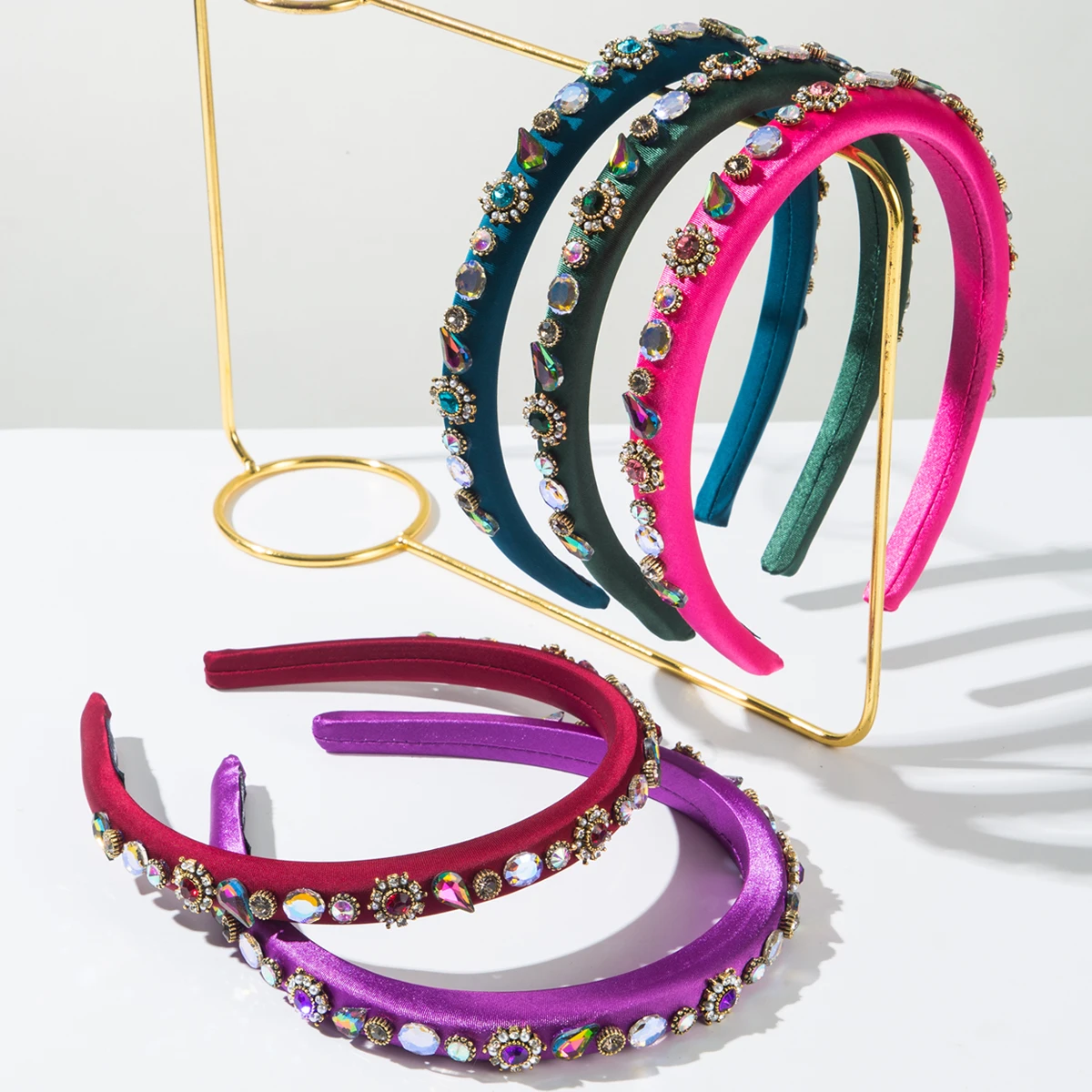 

Korean Version New Temperament High-end Rhinestone Flower Headband, Versatile For Going Out Pressed Hair With Thin Edge Headband