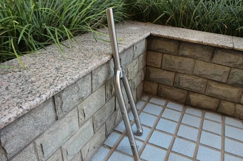 مخصص التيتانيوم Cyclocross دراجة شوكة من خلال المحور الحصى شوكة دراجة جبلية Ti الشوك #2