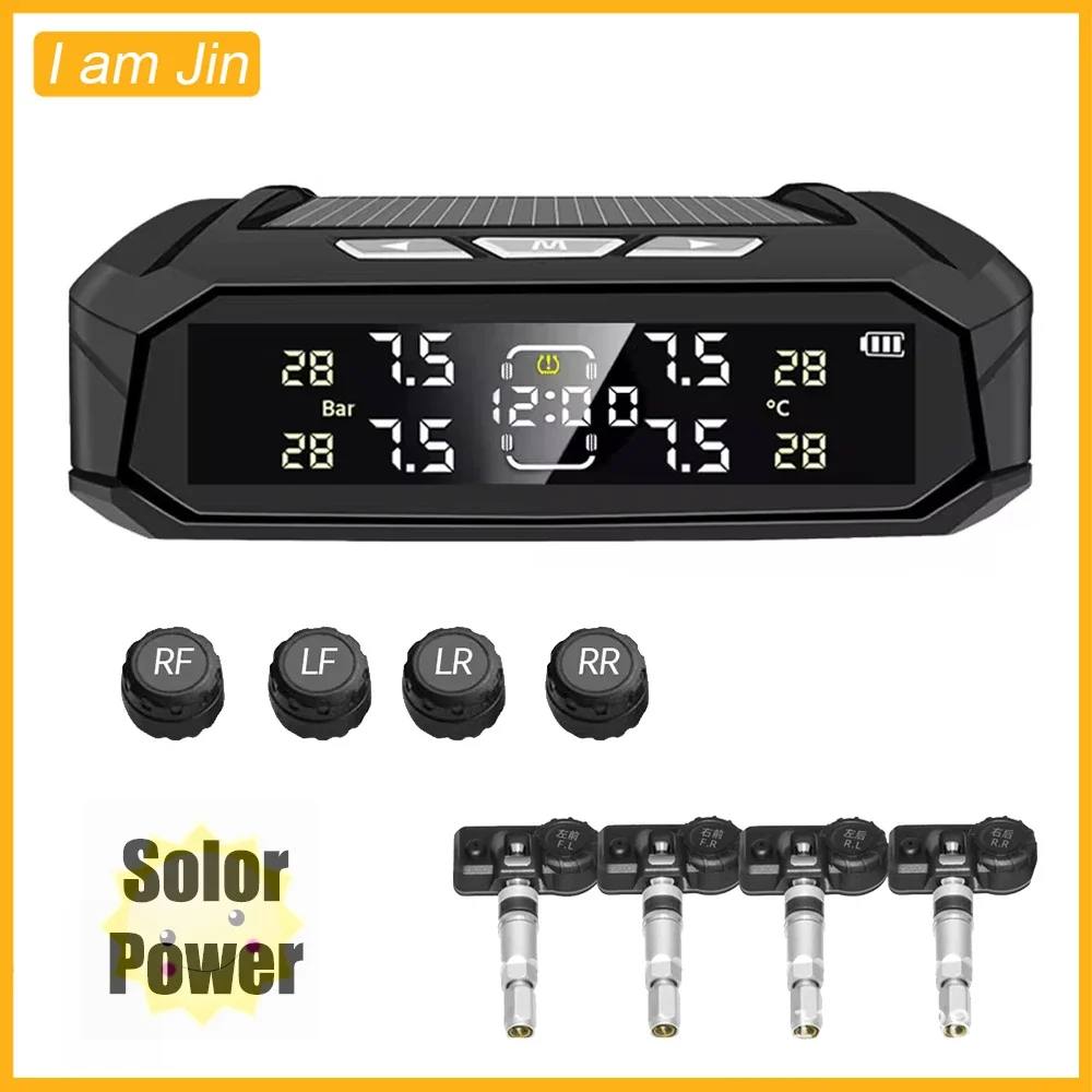 

Новая автомобильная сенсорная TPMS 8-барная интеллектуальная система для легкового грузовика с автомобильными электронными часами, автоматическая интеллектуальная система, ЖК-дисплей на солнечной энергии