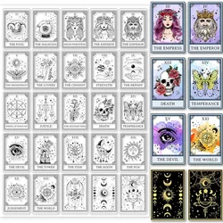 Tarot Theme Pattern Clear Stamps Vintage Style Silicone Transparent Stamps Stars Constellations Witches Clear Stamp Seals