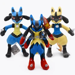 26-31cm Pokemon Standing Shiny Lucario Plush Doll Animal Stuffed Cute Mega Peluche Quality Cartoon Toy Halloween Gifts