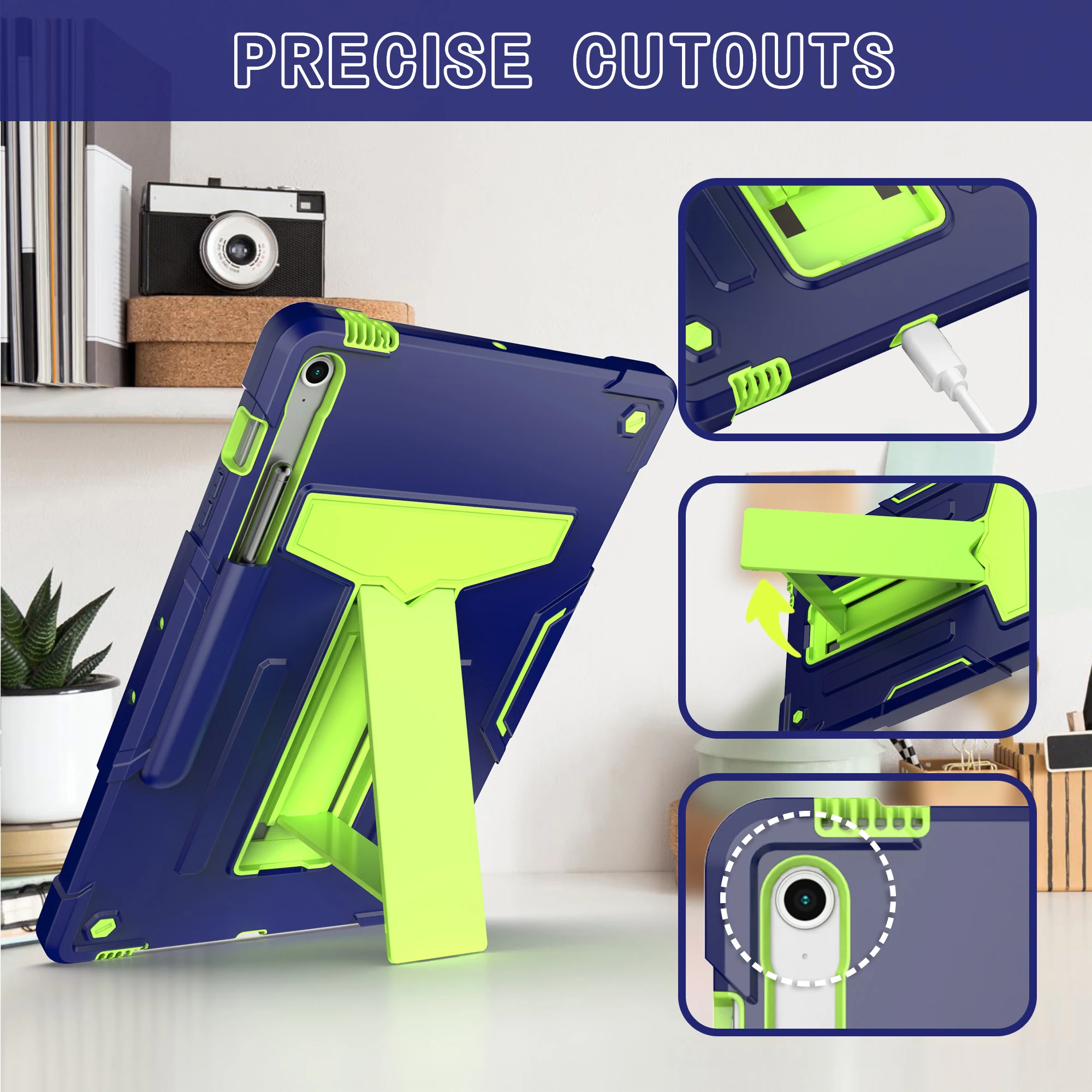 Pop 2025 New Kids Tablet Case For Samsung Galaxy S10 FE Plus 13.1 Inch X620 X626b Heavy Armor Funda For S10 Fe + 13.1 Kicktand C